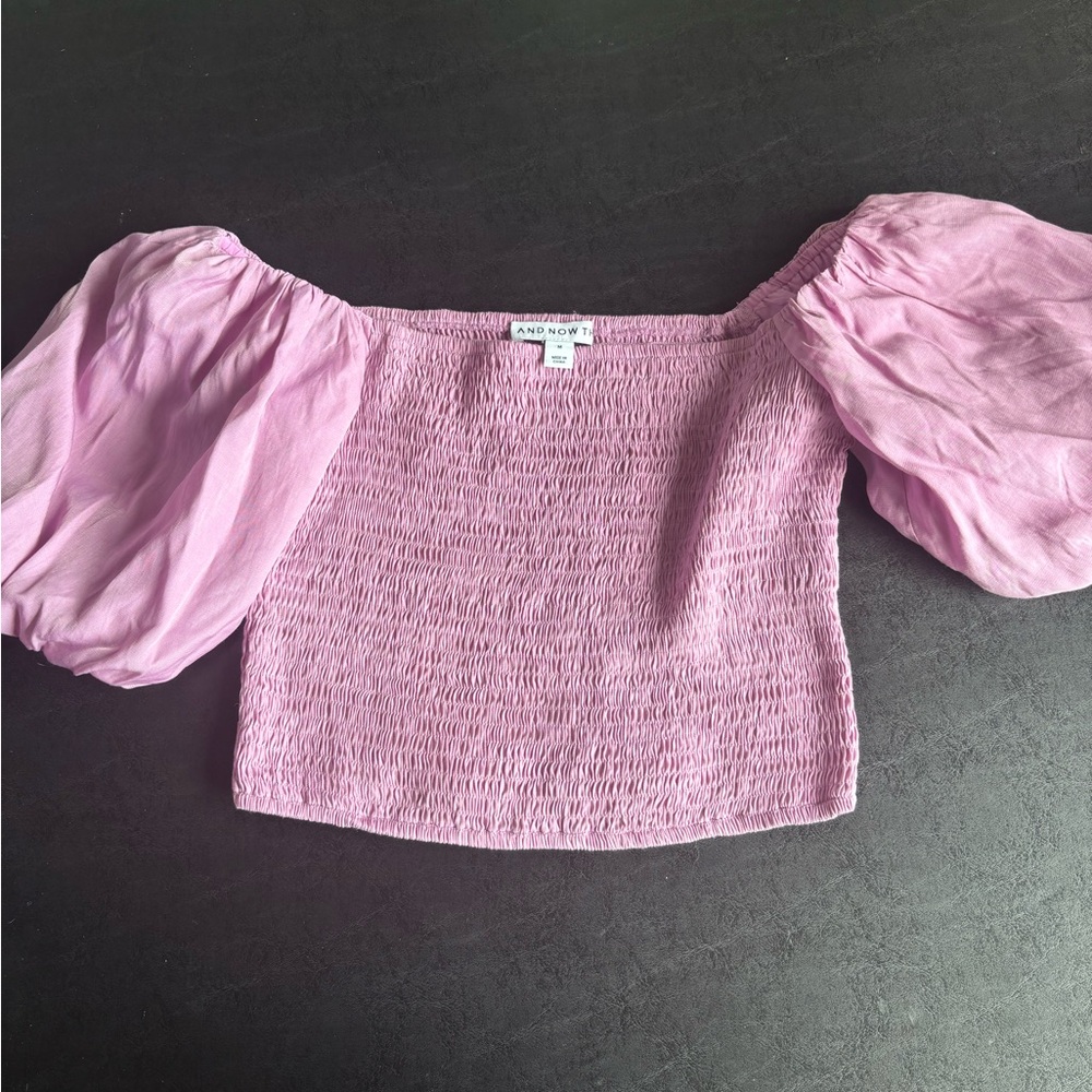 Pink Smocked Women's Top